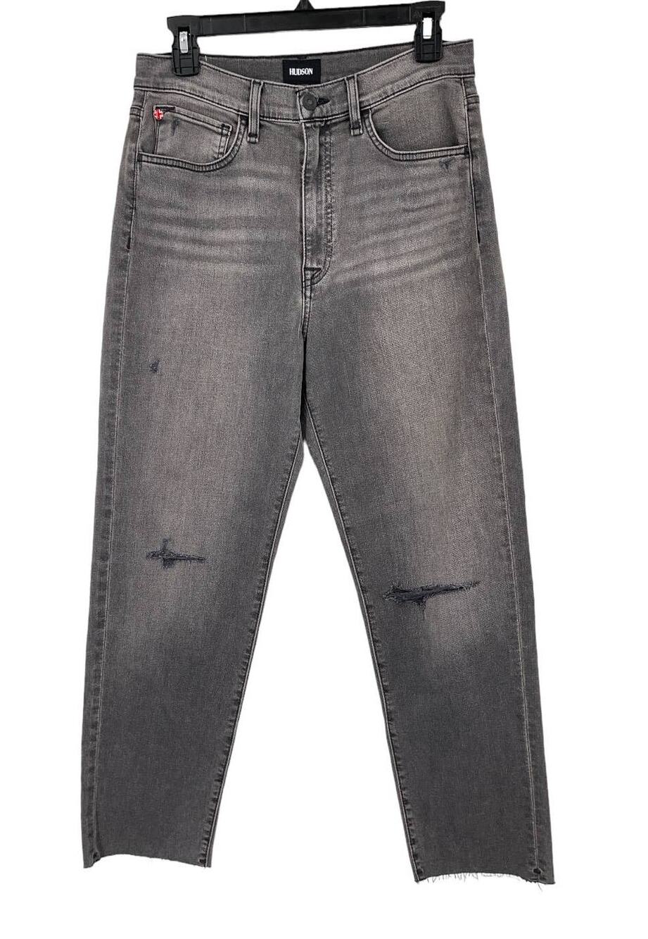 Hudson jeans Kass high rise straight ankle gray size 26